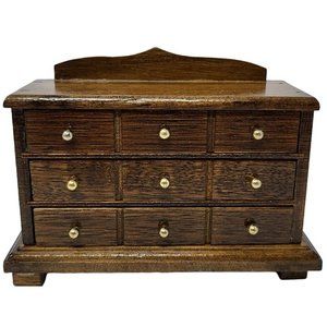 Vintage Dollhouse Wooden Triple Dresser Americana‎ Original Box